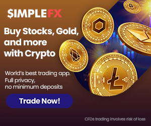 SimpleFX - Buy Stocks and Gold with Crypto